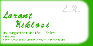 lorant miklosi business card